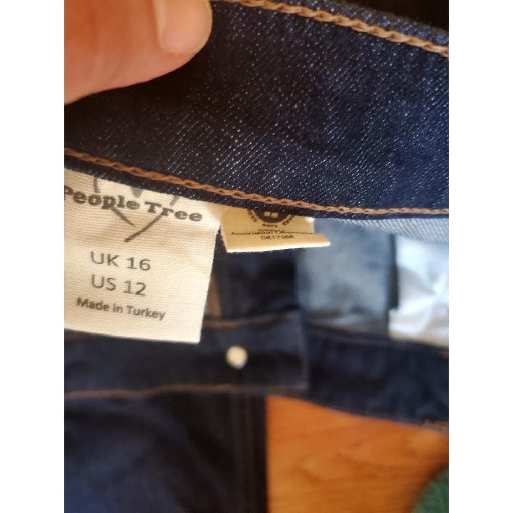 People Tree Organic Cotton Denim UK 16 US 12 - Picture 6 of 10